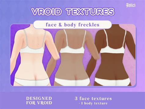 Vroid Face And Body Freckles Texture Vtuber Face Textures Etsy Israel