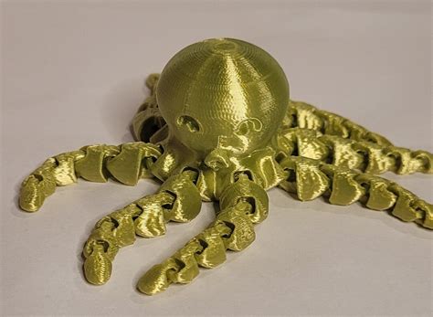 Flexi 3d Printed Octopus Pla Biodegradable Thermoplastic Etsy