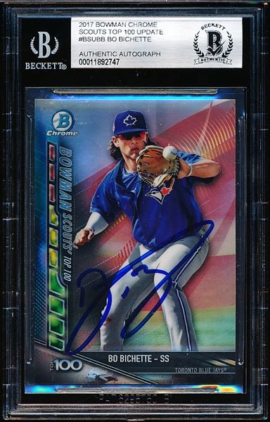 Lot Detail Autographed Bowman Chrome Bsbl Scouts Top