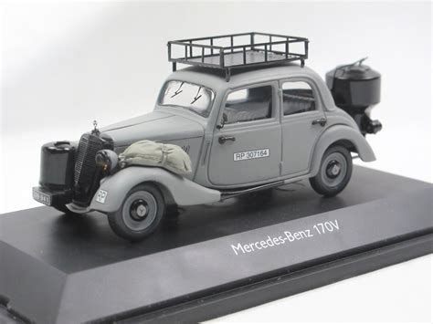 Schuco Mercedes Benz 170 V Mit Holzvergaser Reichspost Grau 1 43