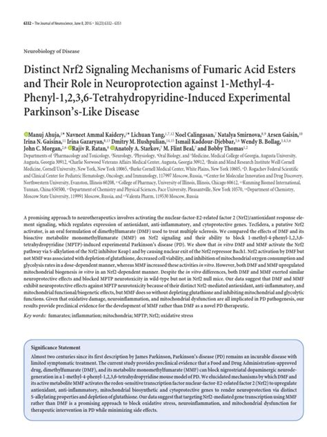 Pdf Distinct Nrf Signaling Mechanisms Of Fumaric Acid Esters And