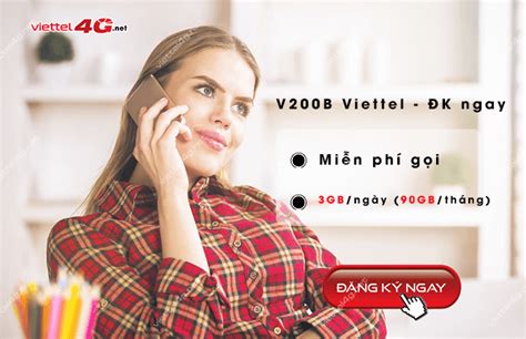 HOT 8GB ngày Gọi thả ga khi ĐK gói V200B Viettel