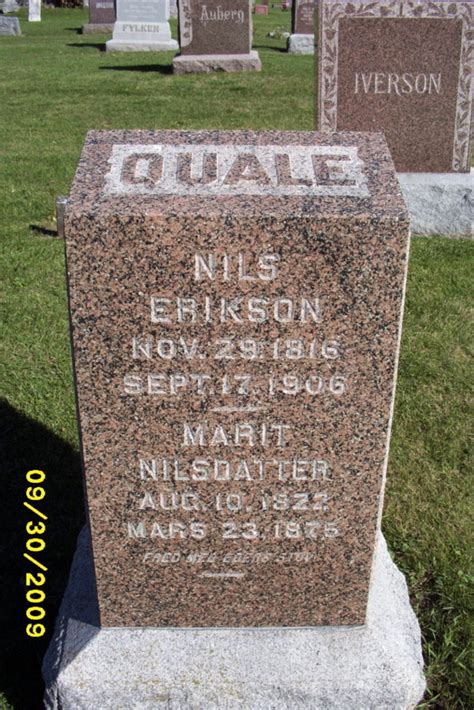 Nils Erikson Quale Find A Grave Memorial