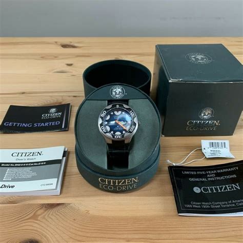 Citizen Eco Drive Titanium Diver Watch Blue Orca Bn0016 04l Watchcharts