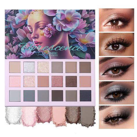 Amazon UCANBE Florescence Eyeshadow Palette Colors Nude Neutral Brown Smokey Eye Shadow