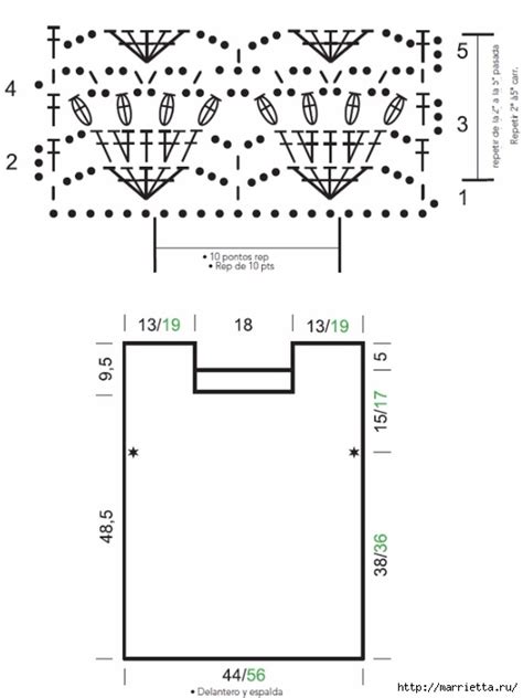 Летняя безрукавка крючком. Схема