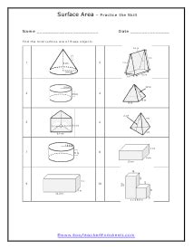 Surface Area Worksheets - Worksheets Library