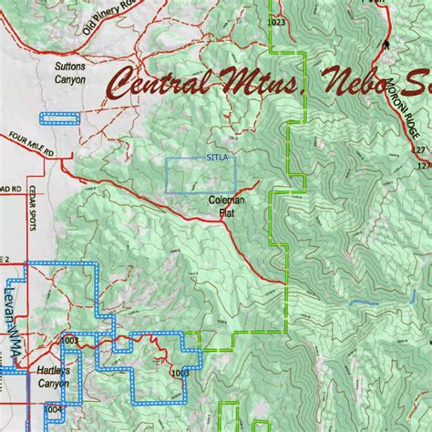 Ut Central Mtns Nebo San Pitch Mtns 901 Topo Map By Utah Huntdata Llc