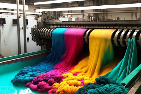 Premium Photo Dyeing Of Fabrics At Textile Dyeing Factory