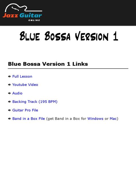 Blue Bossa Pdf