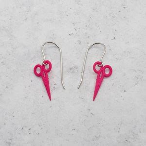 Scissor Earrings D Printed Lightweight Earrings In Nylon Etsy