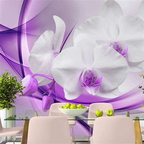 Papier Peint Orchid Blossom In Violet L 250 X H 175 Cm Leroy Merlin