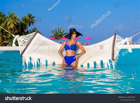 Sexy Tanned Woman Bikini Model Maldives Stock Photo 2169582891 Shutterstock