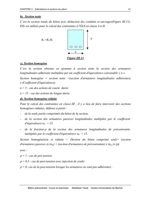 Béton précontraint cours et exercices yazid bechar PDF