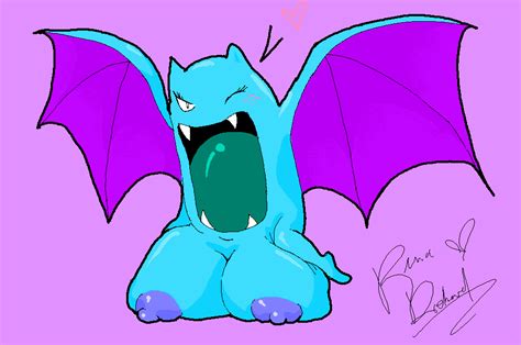 Rule 34 Breasts Color Fangs Female Female Only Feral Golbat Nude Open Mouth Pokemon