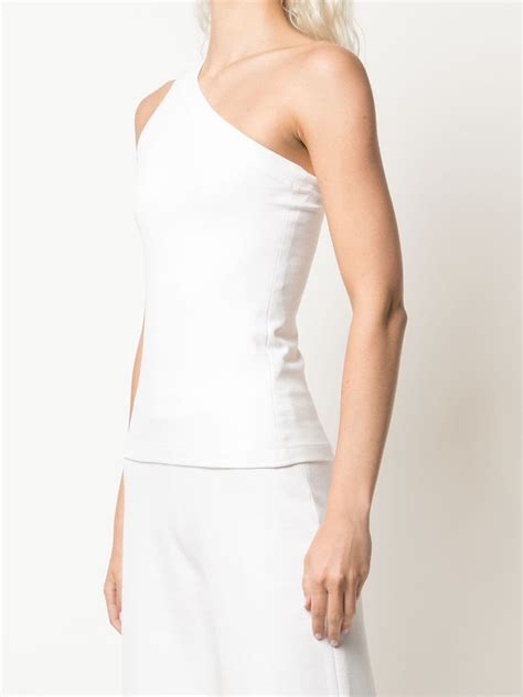 Rosetta Getty One Shoulder Top White FARFETCH