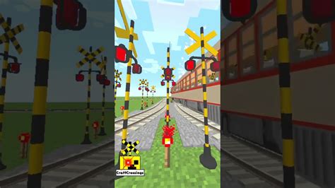 Railway Level Railroad Crossing Trains Minecraft