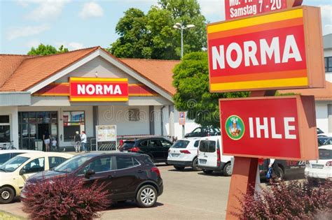 norma supermarket front entrance   sunny day editorial photo image
