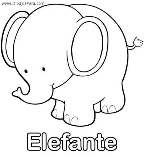 Dibujo De Elefante Tierno Para Colorear Dibujos De Elefantes Para Pintar Dibujos Para Colorear