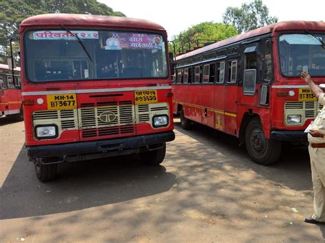 Injured After Msrtc Bus Rams Into Truck In Palghar