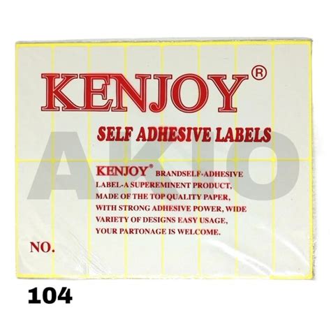 Jual Label Stiker Harga Sticker Undangan KENJOY 104 Tip Ex Kertas