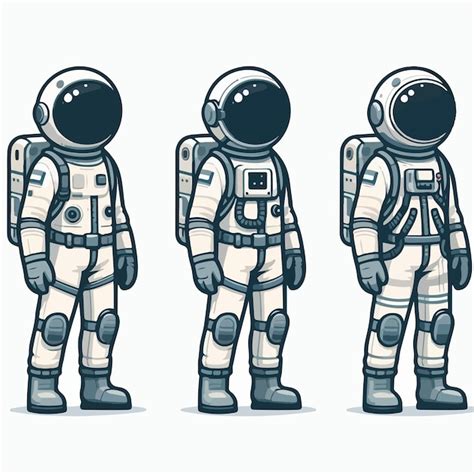 Ilustración de un astronauta en estilo de dibujos animados Vector Premium