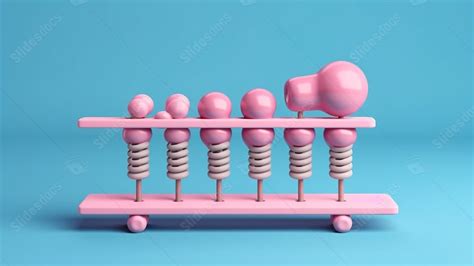 3d Rendered Pink Abacus Toy Ideal For Enhancing Childrens Cognitive