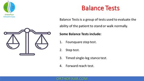 Balance Tests Assessment Dynamic Static Orthofixar