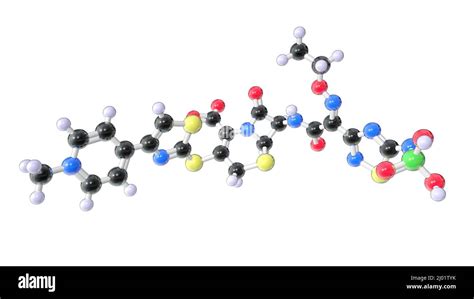 Ceftaroline antibiotic drug, molecular model Stock Photo - Alamy