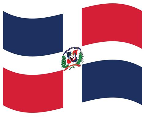 bandera nacional de república dominicana - icono de color plano ...