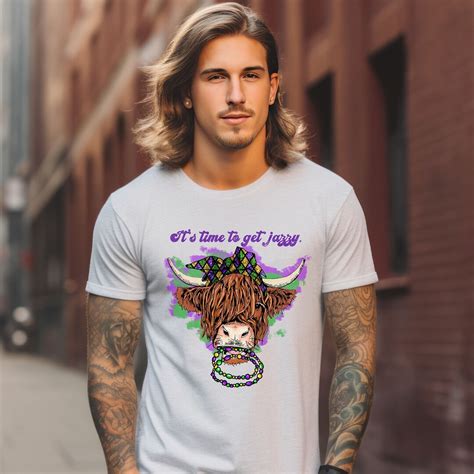 Mardi Gras Cow Parade Shirt Highland Cow Mardi Gras Shirt Purple