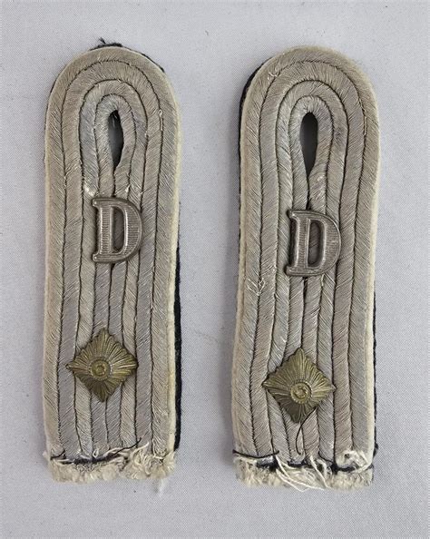 Erel Militaria WW German Militaria Pattes De Col Pour Officier Du