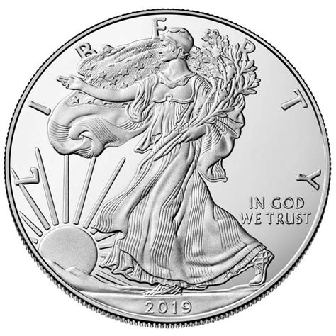 ESTADOS UNIDOS 1 DOLAR 2019 EAGLE LIBERTY MONEDA DE PLATA PURA SC 1