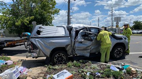 Car Flips In Two Vehicle Rockhampton Cbd Smash Townsville Bulletin