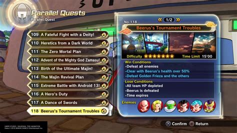 Dragon Ball Xenoverse All Dlc Parallel Quests Ultimate Finishes And