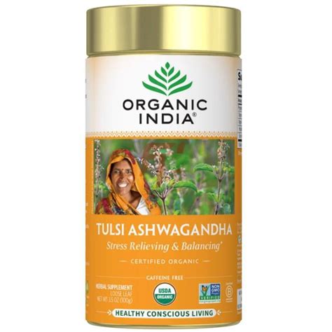 Organic India TULSI ASHWAGANDHA (100 грамм) - Купить тулси + ашваганда ...