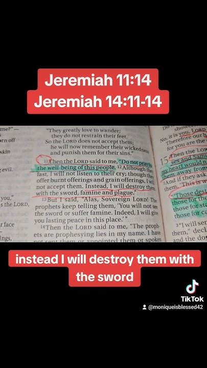 Jeremiah 1114 Jeremiah 1411 14 Bibleverse Youtube