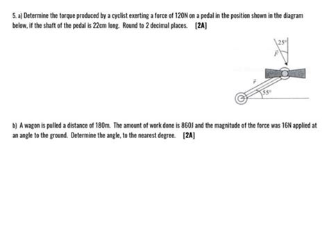 Solved A Determine The Torque Produced By A Cyclist Chegg