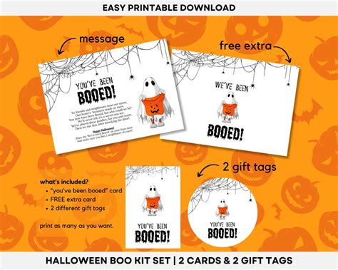 Youve Been Booed Printable For Halloween Game Sign Weve Been Etsy