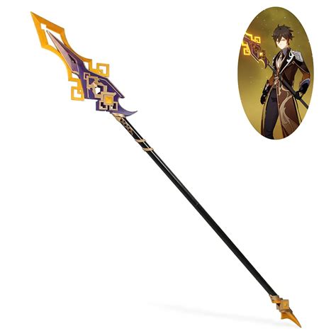 Genshin Impact Zhong Li Vortex Vanquisher Spear Prop Cosplay Replica