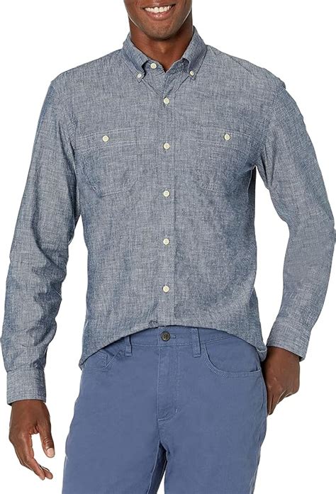 Amazon Goodthreads Men S Standard Fit Long Sleeve Chambray Shirt