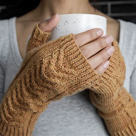 Comfy Fingerless Gloves Knitting Pattern Leelee Knits