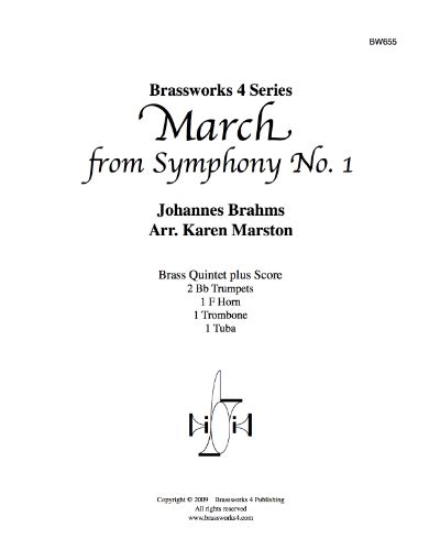 March From Symphony No 1 Sheet Music By Johannes Brahms Nkoda