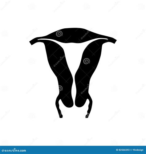 Uterus Icon In Cartoon Style Isolated On White Background Organs