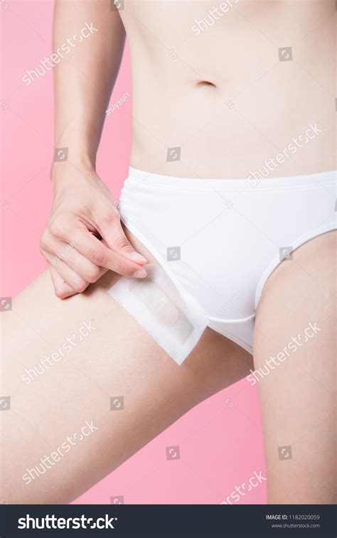 Woman Waxing Her Bikini Line On Stock Photo 1182020059 Shutterstock