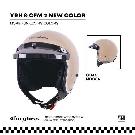 Jual Cargloss CFM 2 Retro Helm Half Face Mocca Shopee Indonesia