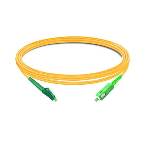 LC APC To SC APC Simplex OS2 SM PVC Fiber Optic Cable 3m FiberMall