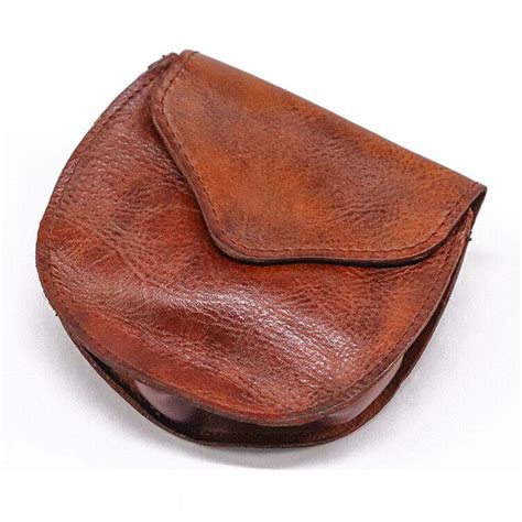 Retro Genuine Leather Coin Purse Men Horseshoe Wallet Handmade Mini