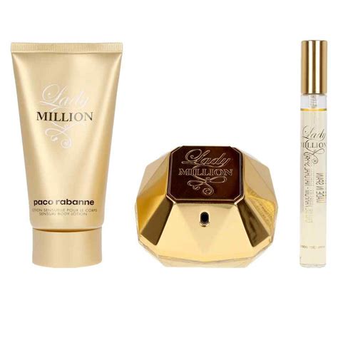 Paco Rabanne - Lady Million set 50 ml EDP + 10 ml EDP + 50 ml BL - Tr ...
