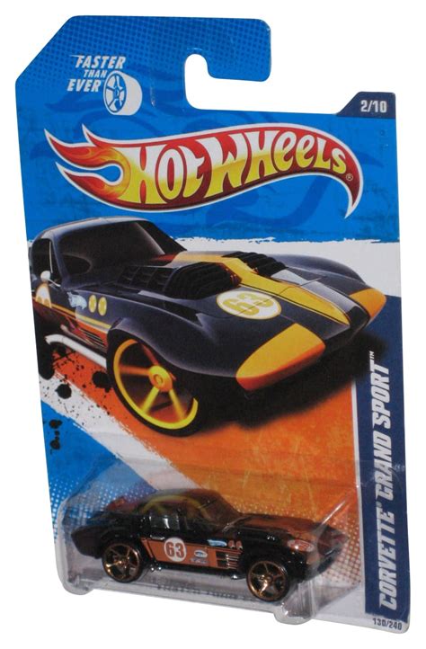 Hot Wheels Faster Than Ever Black Corvette Grand Sport Toy Car